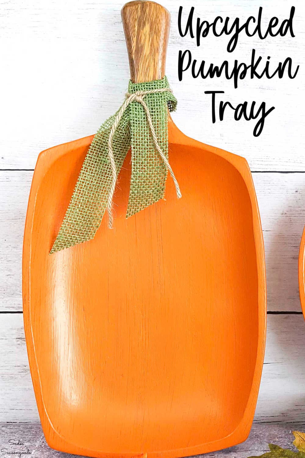 pumpkin tray from a thrift store find
