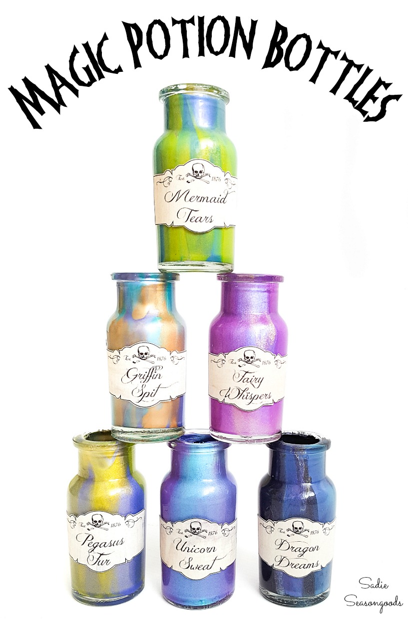 DIY Potion Bottles with Potion Bottle Labels