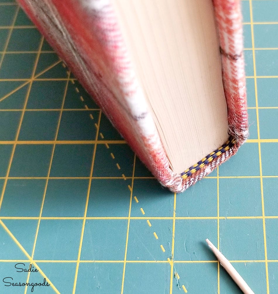 finishing the fabric book covers