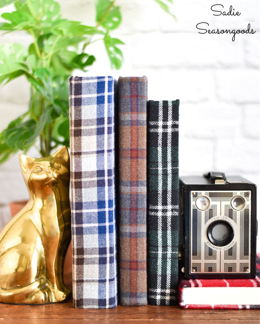 flannel covered books from crafting with flannel