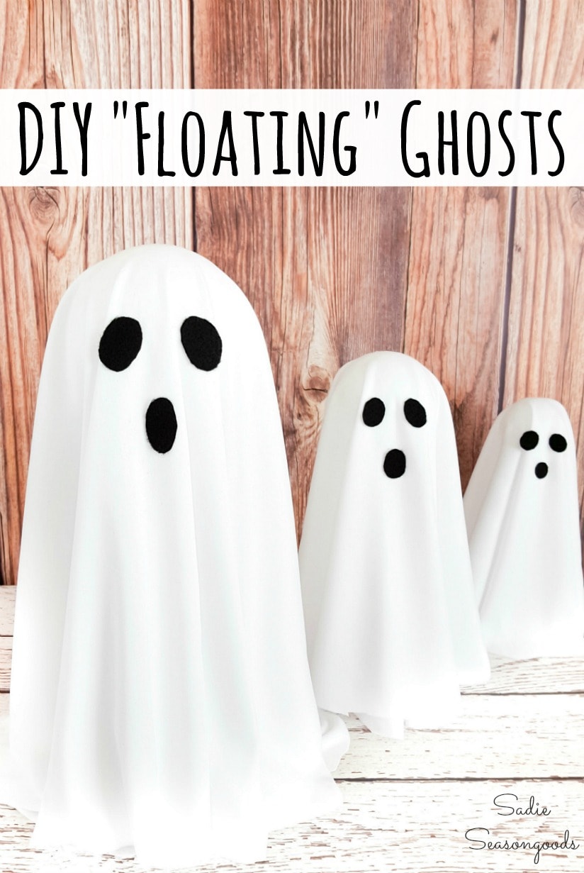 Floating ghost or Halloween ghost decor from the thrift store