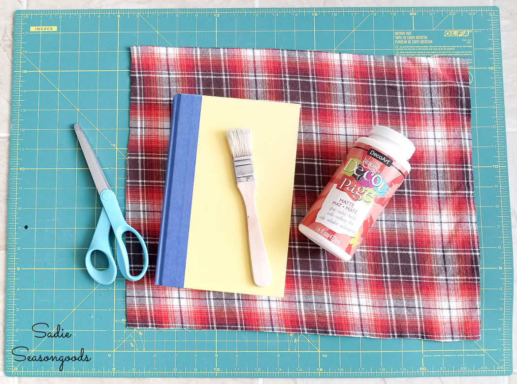 making the fabric covered books