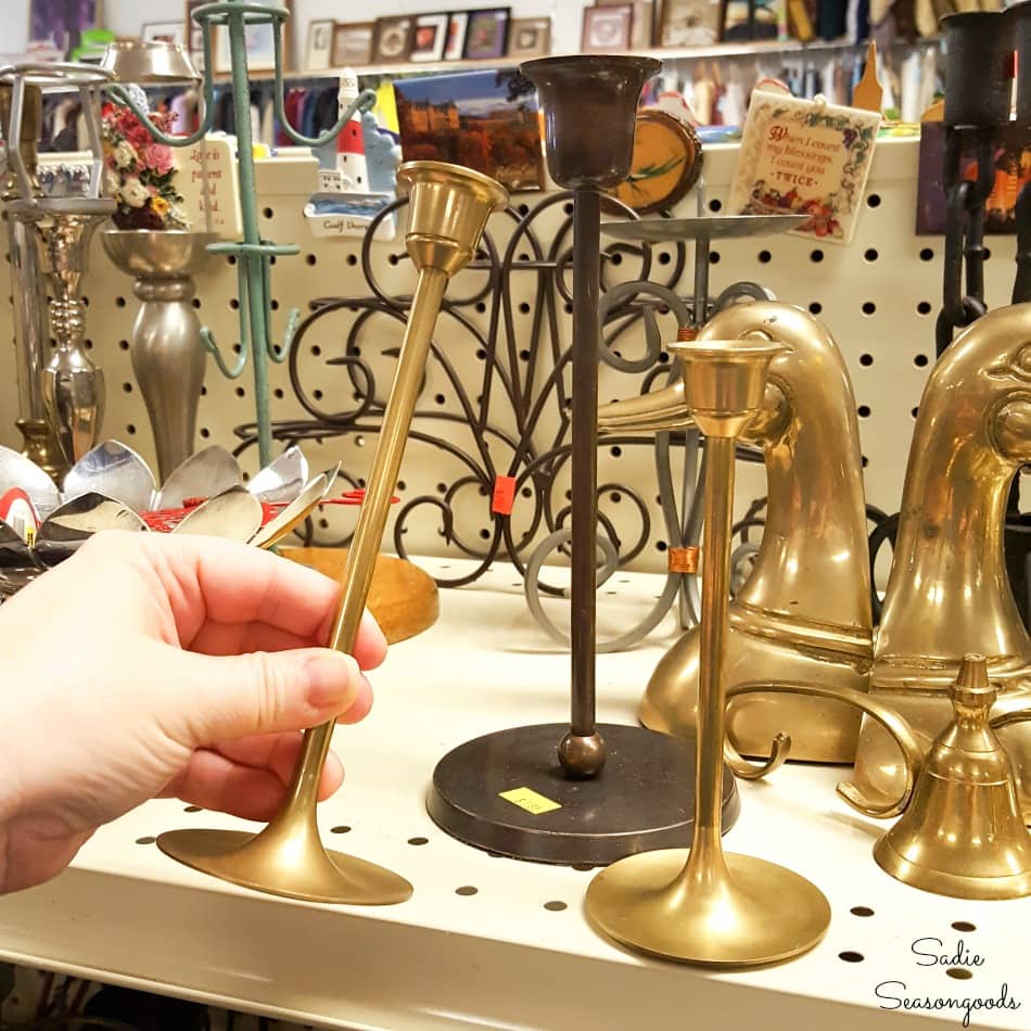 Upcycling idea for brass or metal candlesticks