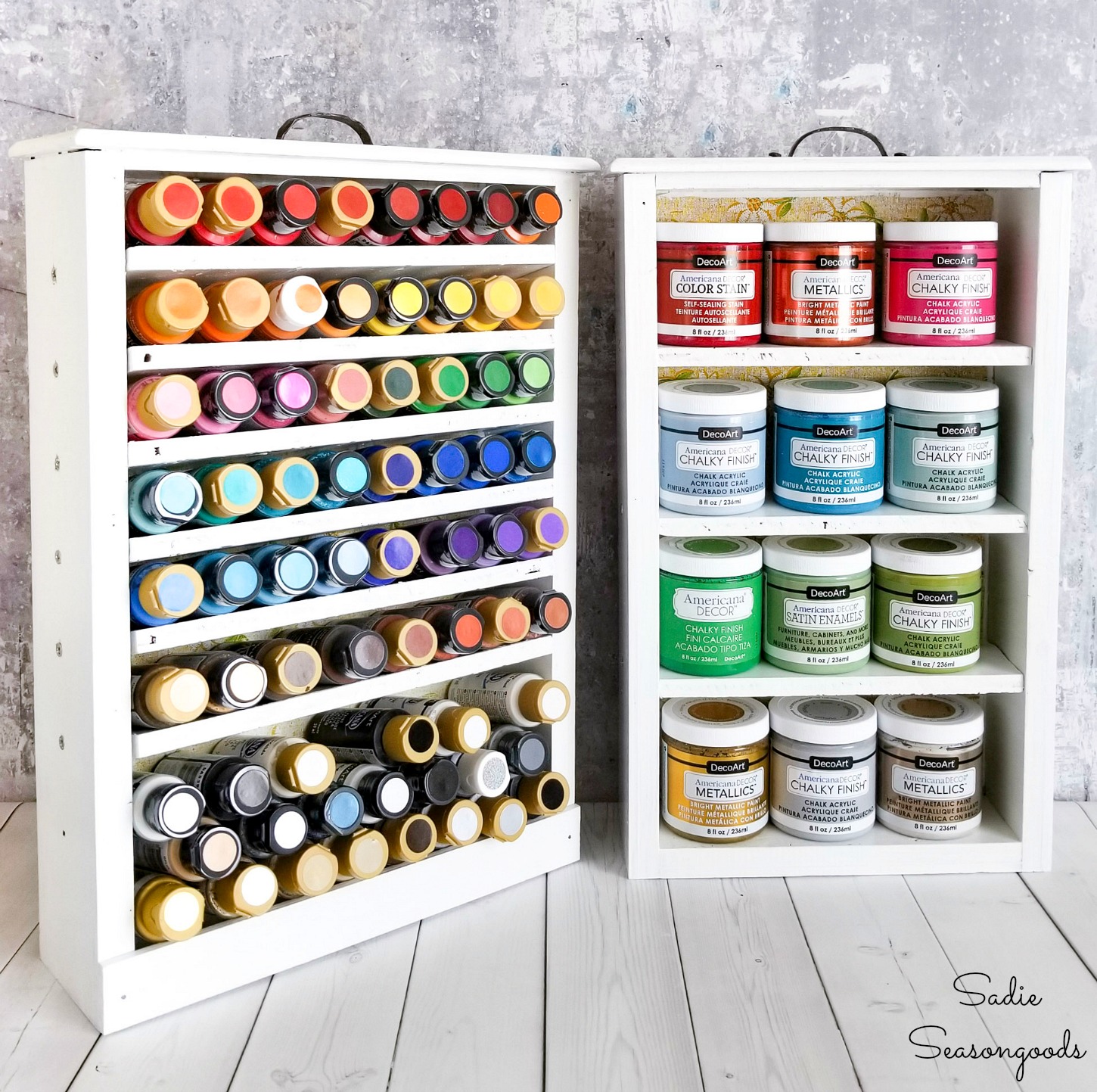 Craft Room Organization - Paint Storage Box - Remodelando la Casa