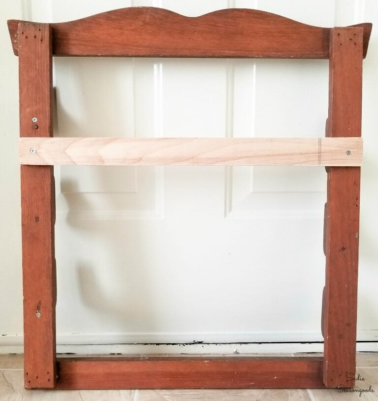 DIY Hall Tree from a Hanging Gun Rack for Entryway Storage