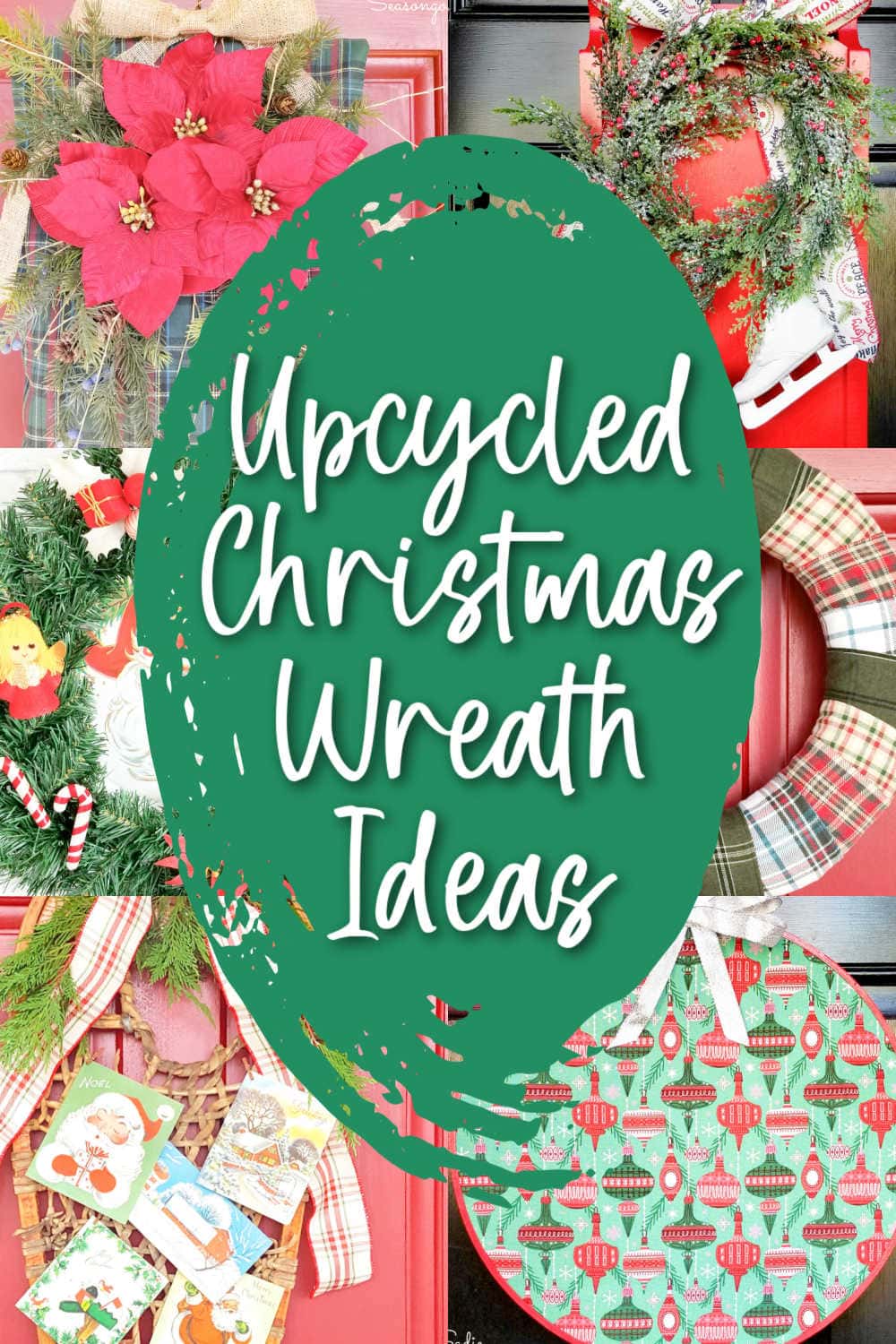 christmas wreaths ideas repurposed projects and diy inspiration for christmas wreaths ideas