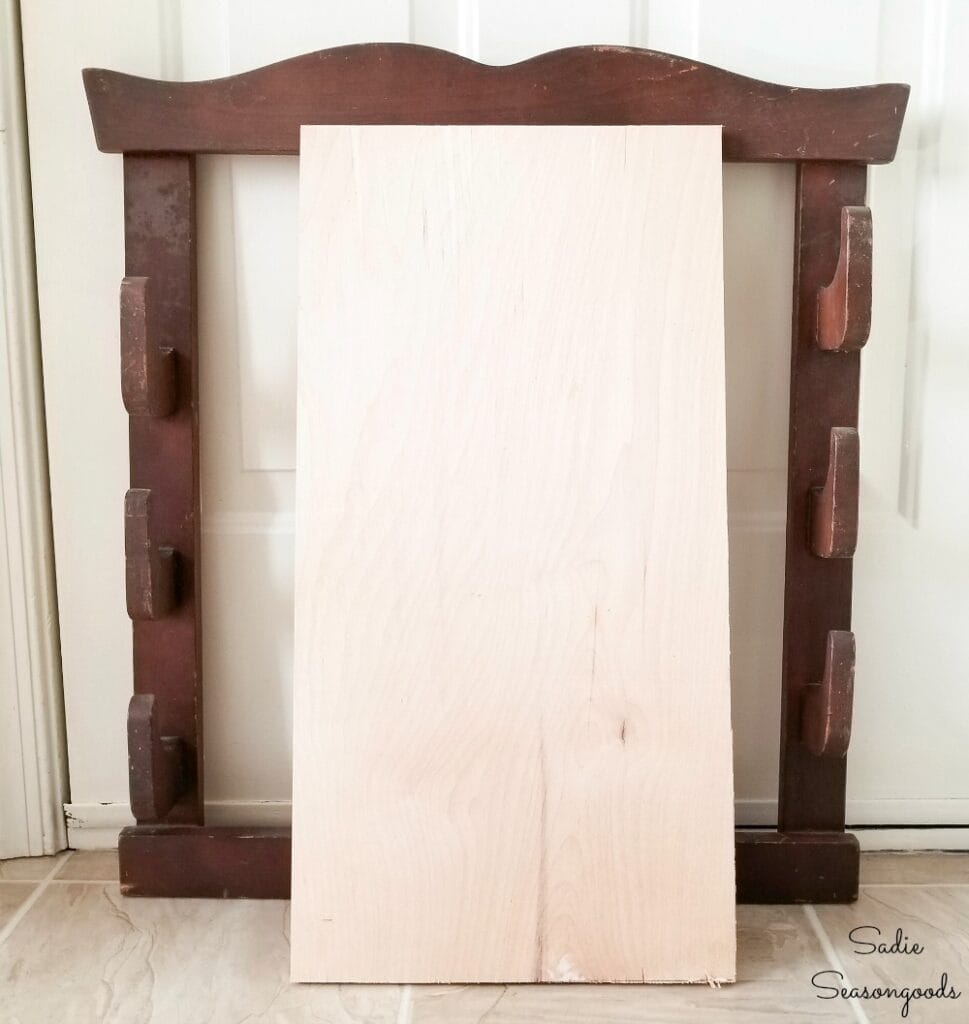 DIY Hall Tree from a Hanging Gun Rack for Entryway Storage