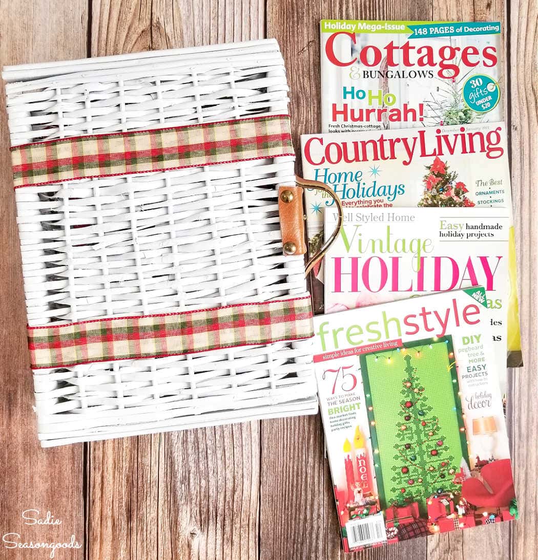 christmas storage container for christmas magazines