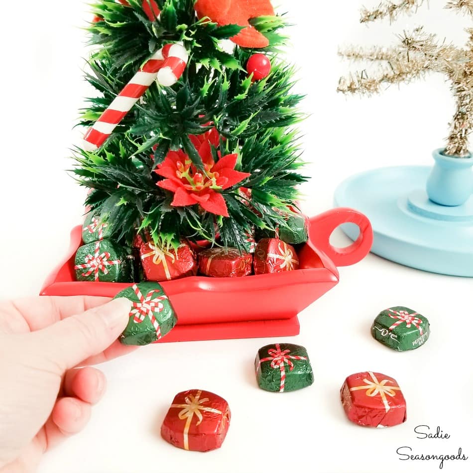 christmas tree candy dish