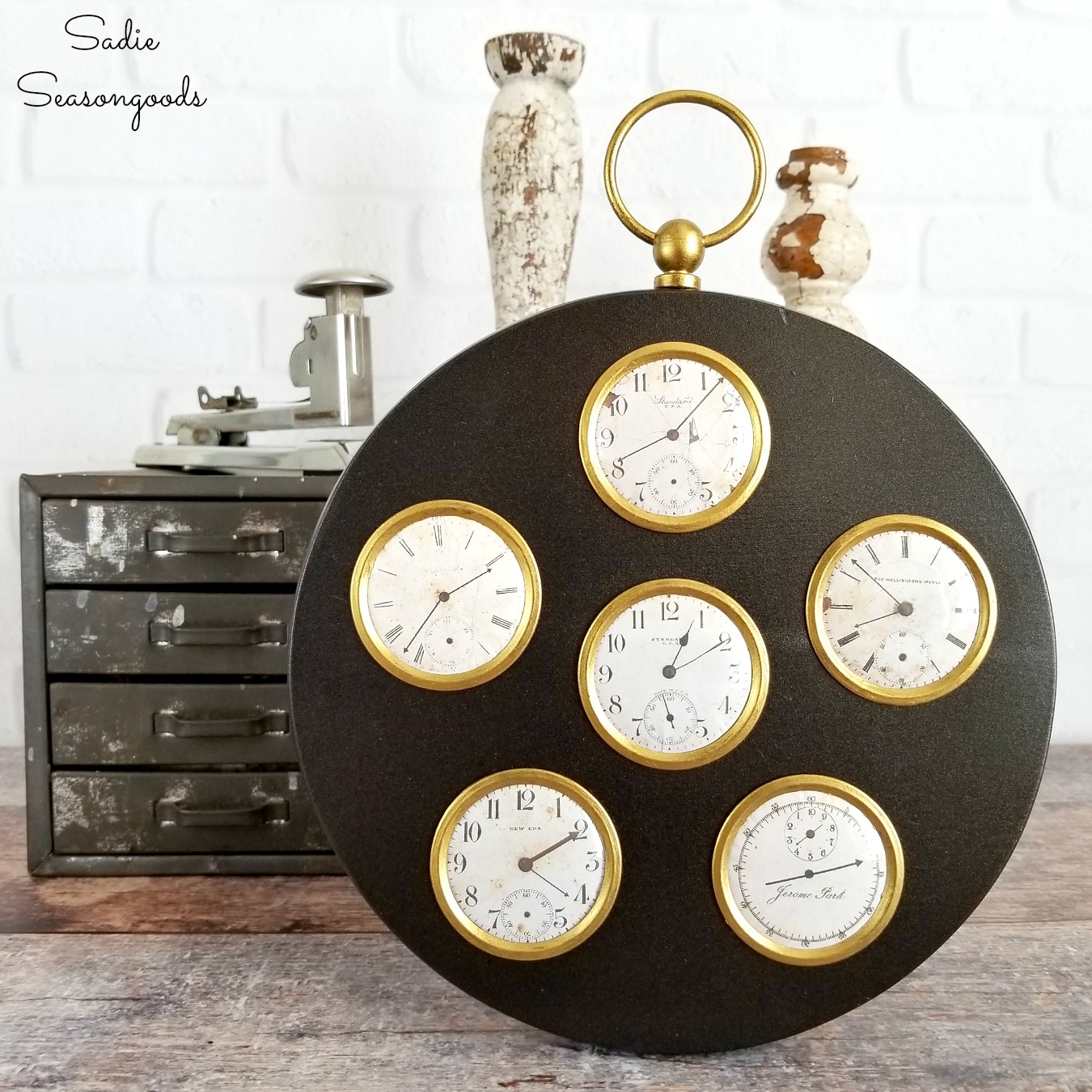 Steampunk Decor from a Multi Photo Frame