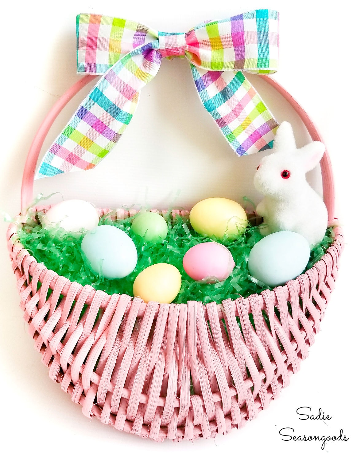 easter basket wreath