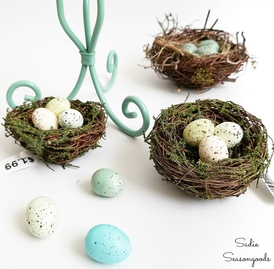 spring decorating ideas with bird nest decor