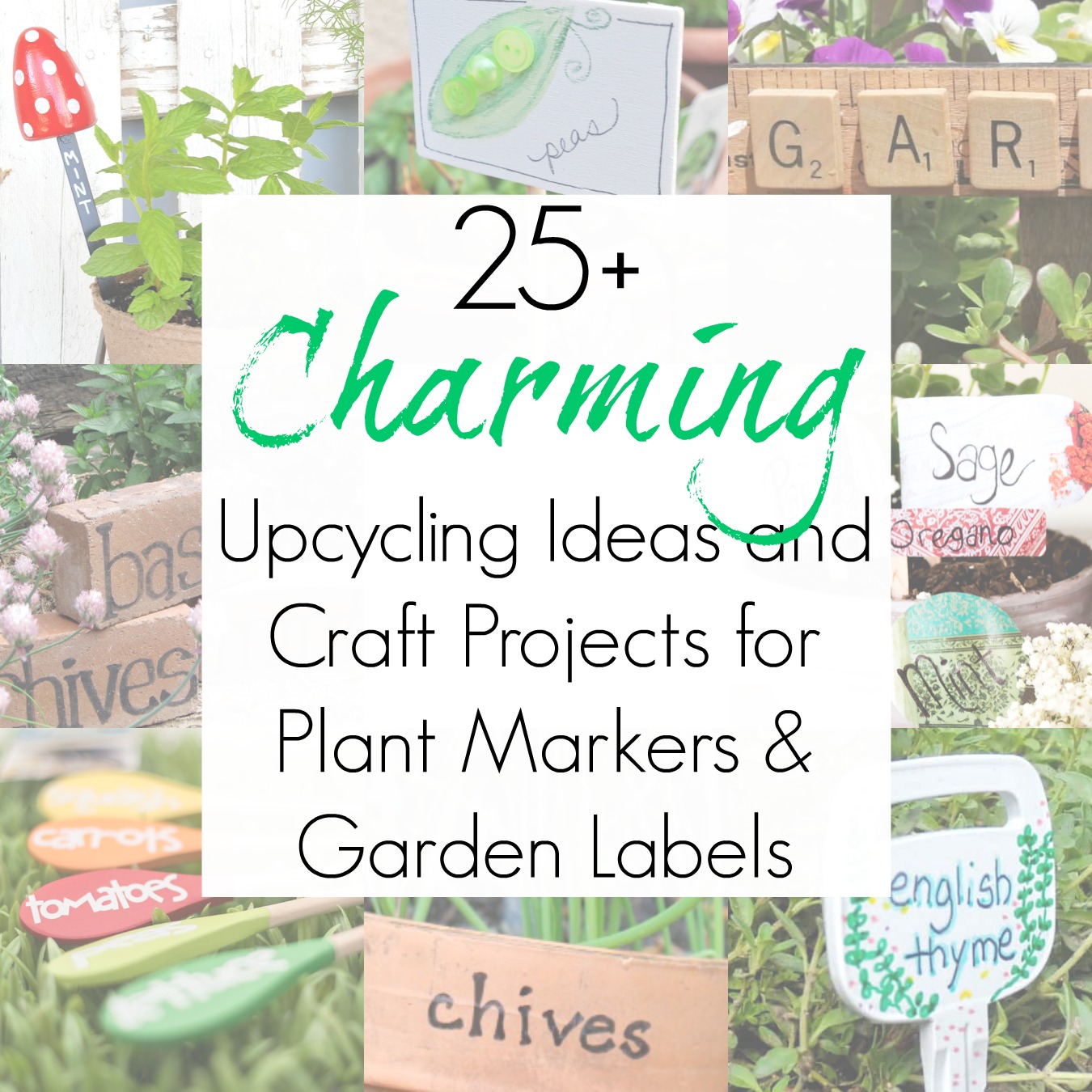 Upcycling crafts for plant labels and garden markers