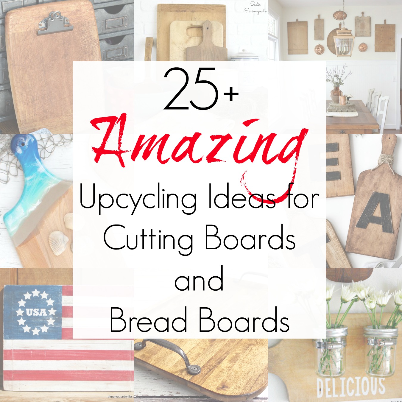 Cutting board ideas and cutting board crafts for wooden bread boards