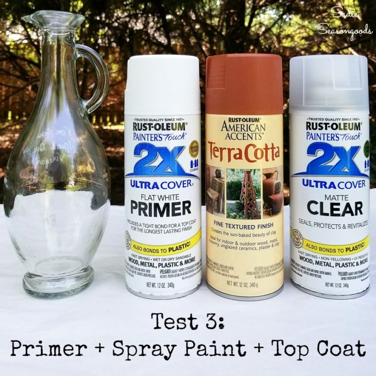 Terracotta Spray Paint on Glass Vases for Easy, Thrifty Decor