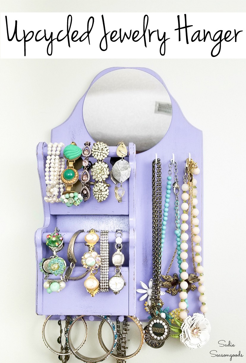 Wall hanging jewelry organizer for Dorm room storage