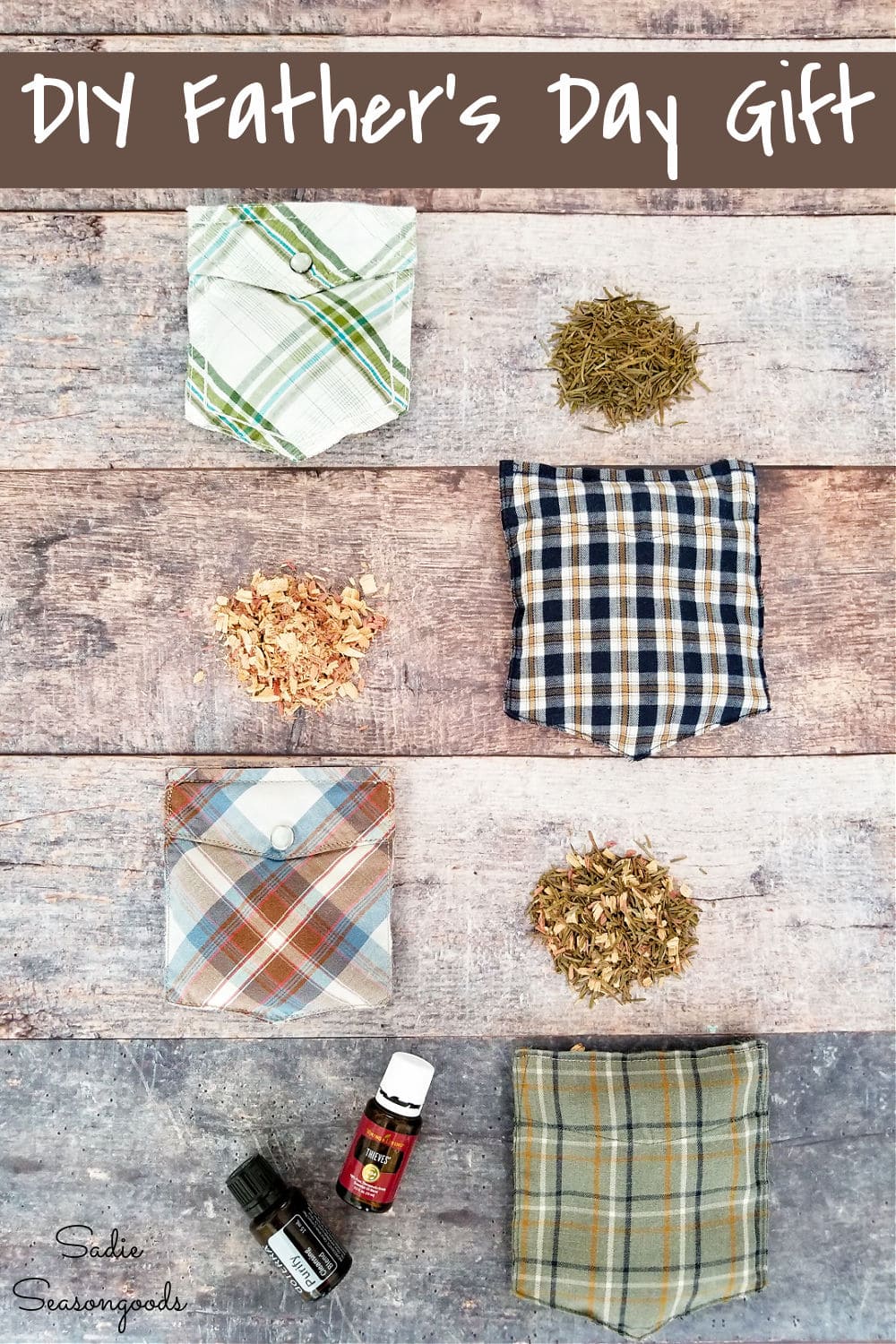 drawer sachets with woodsy scents