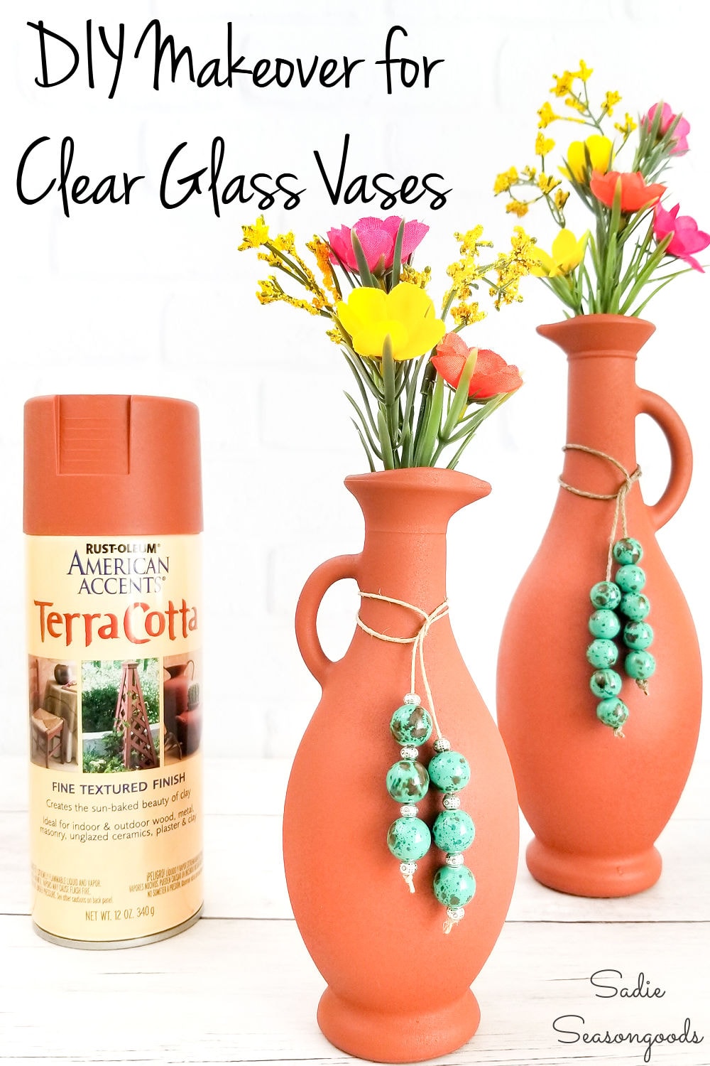 terracotta spray paint for glass vases
