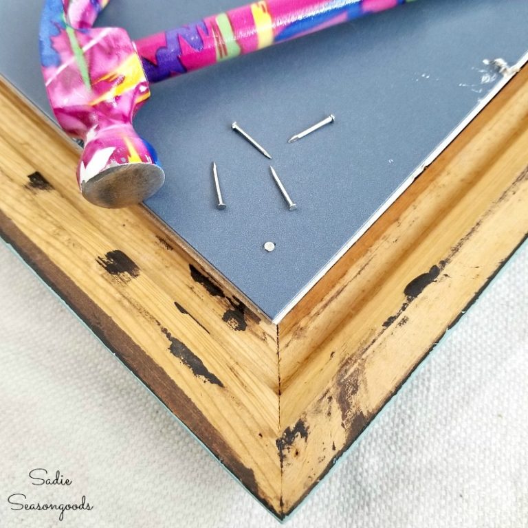 Framed Cork Board from a Picture Frame for Home Office Decor