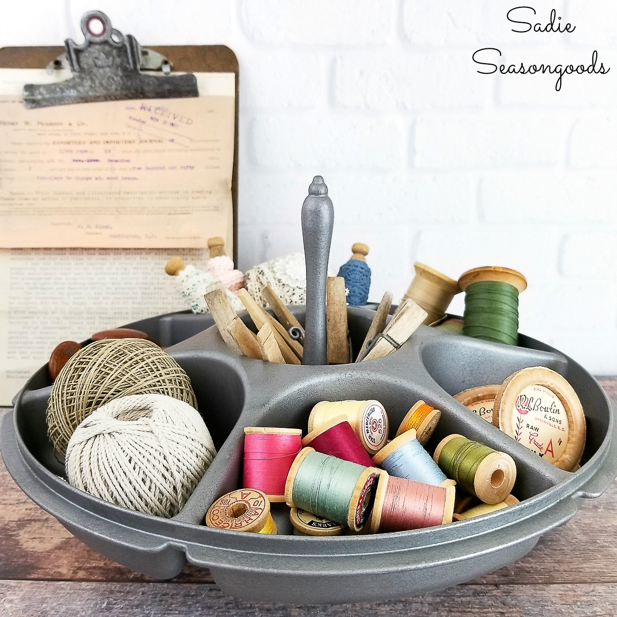 Hardware Organizer by Upcycling a Tupperware Serving Center