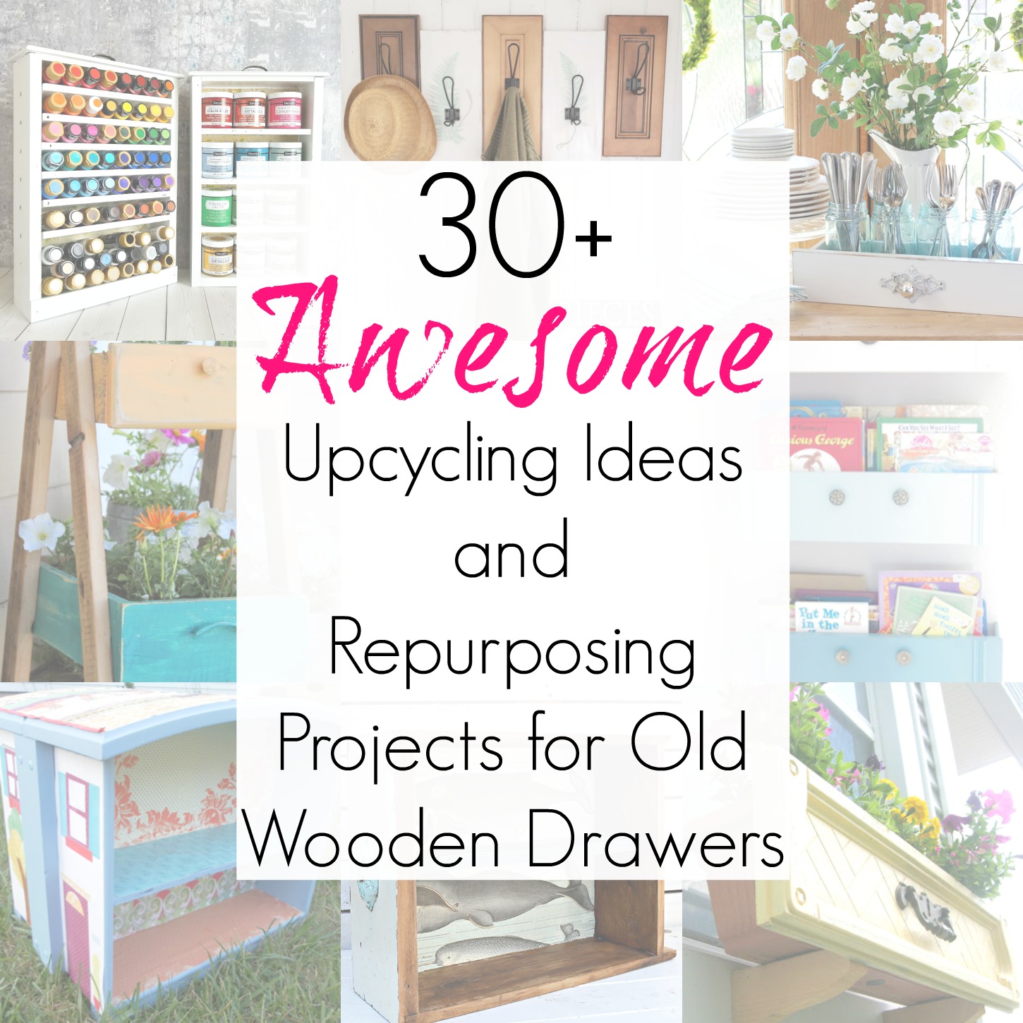 30+ Upcycling Ideas for Dresser Drawers or Storage Drawers