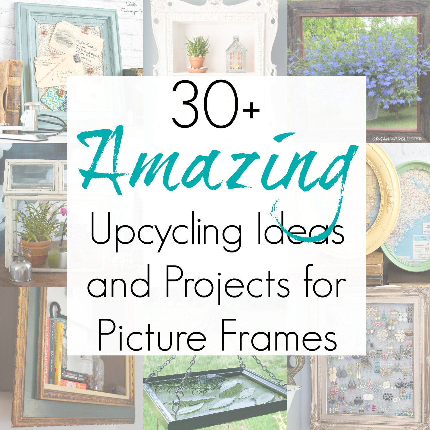 Upcycled picture frames and things to do with old picture frames