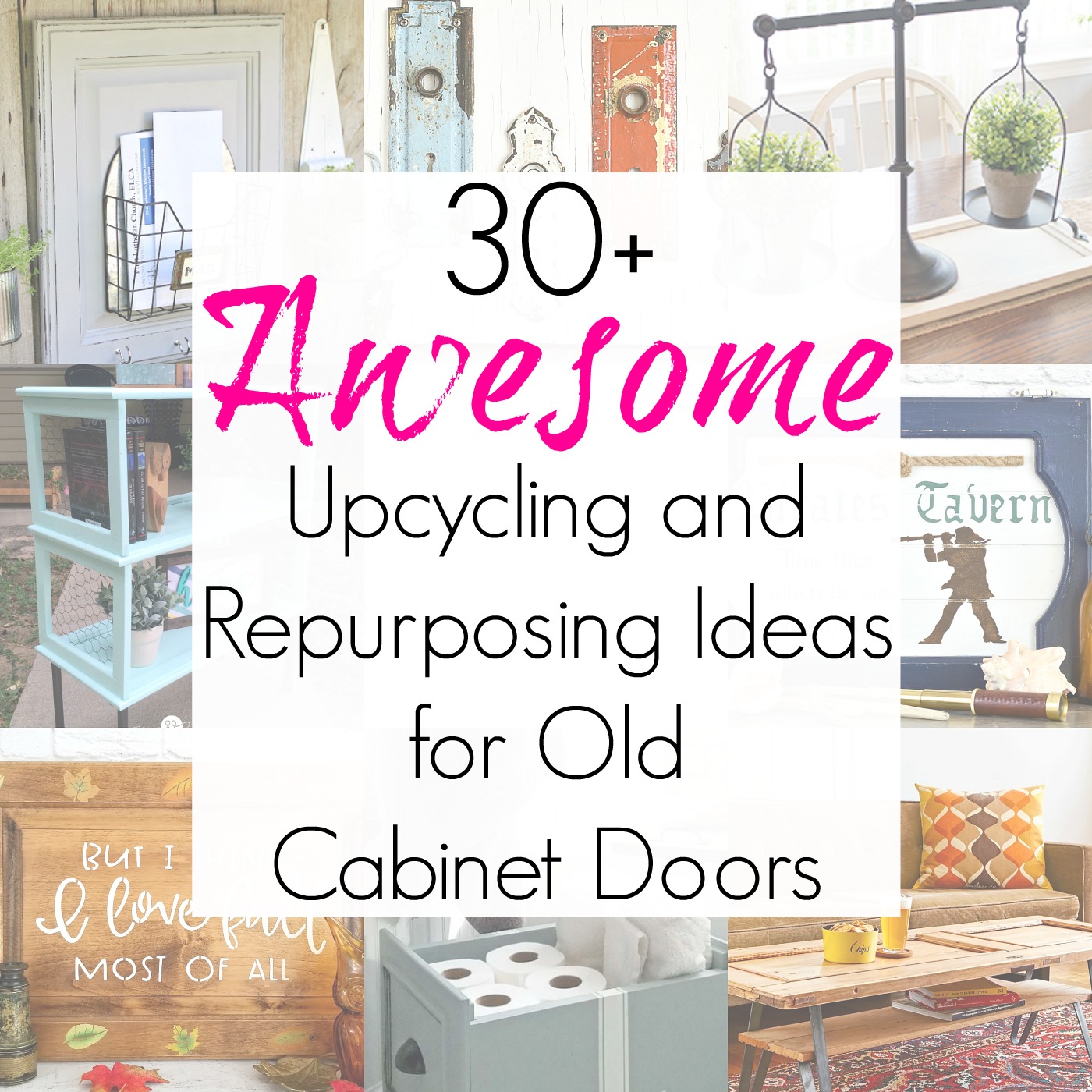 Upcycling Ideas And Craft Projects That Repurpose Cabinet Doors