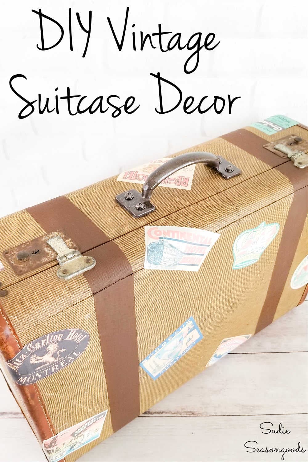 Vintage Luggage Decor with an Old Suitcase