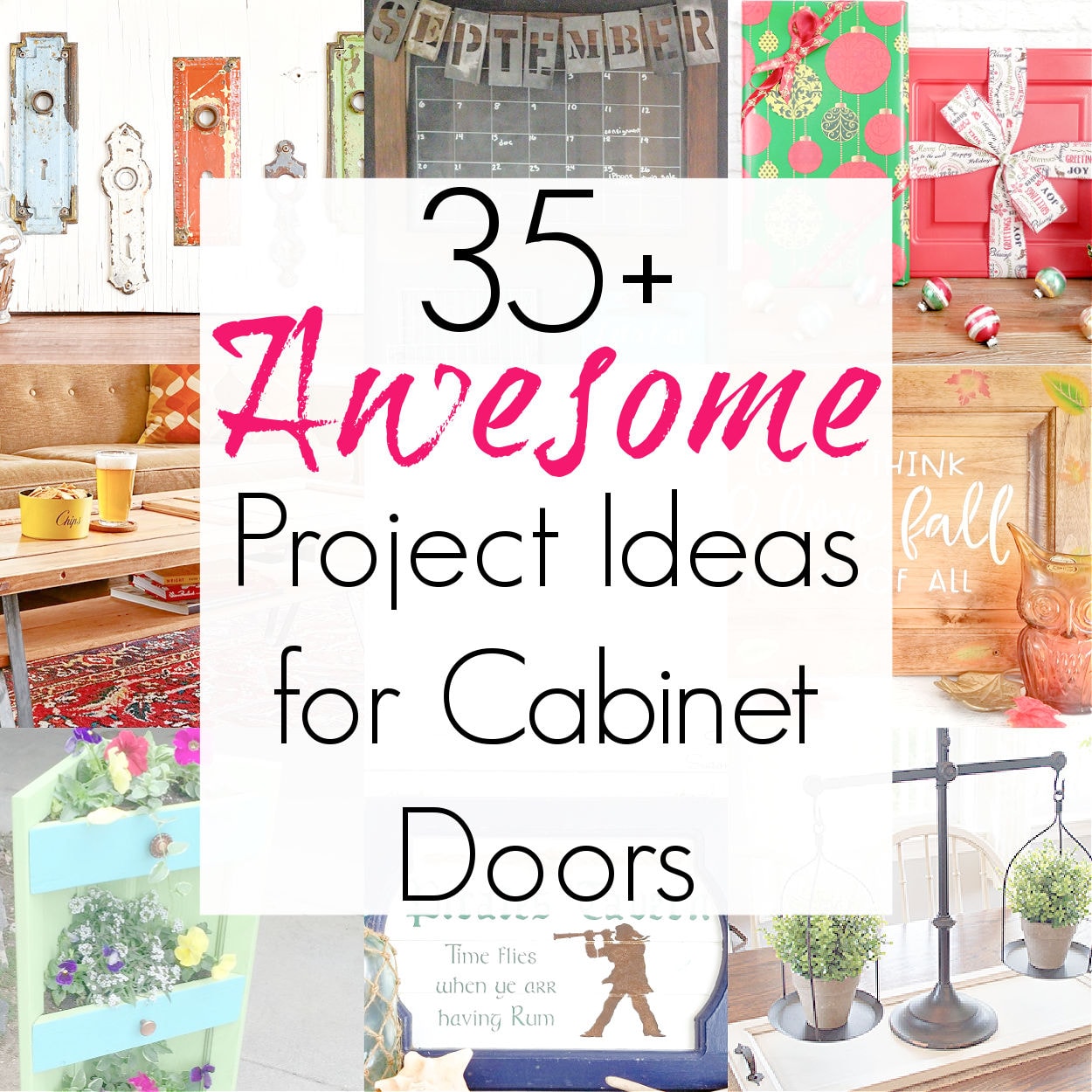 Upcycling Ideas Projects that Repurpose Cabinet Doors