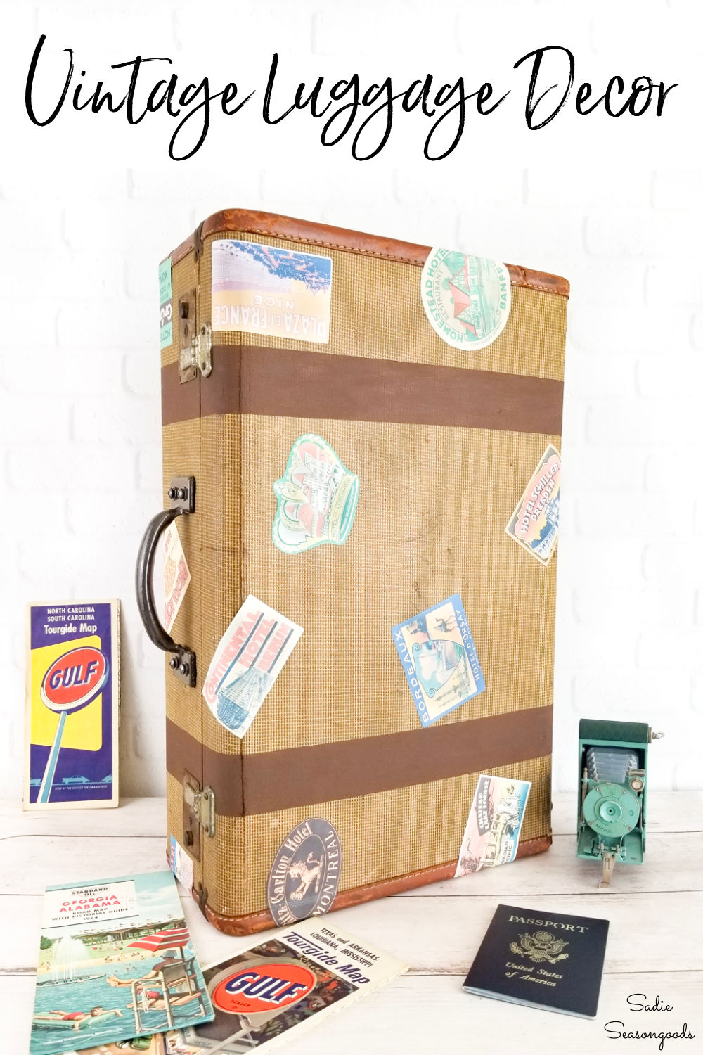 vintage suitcase decor