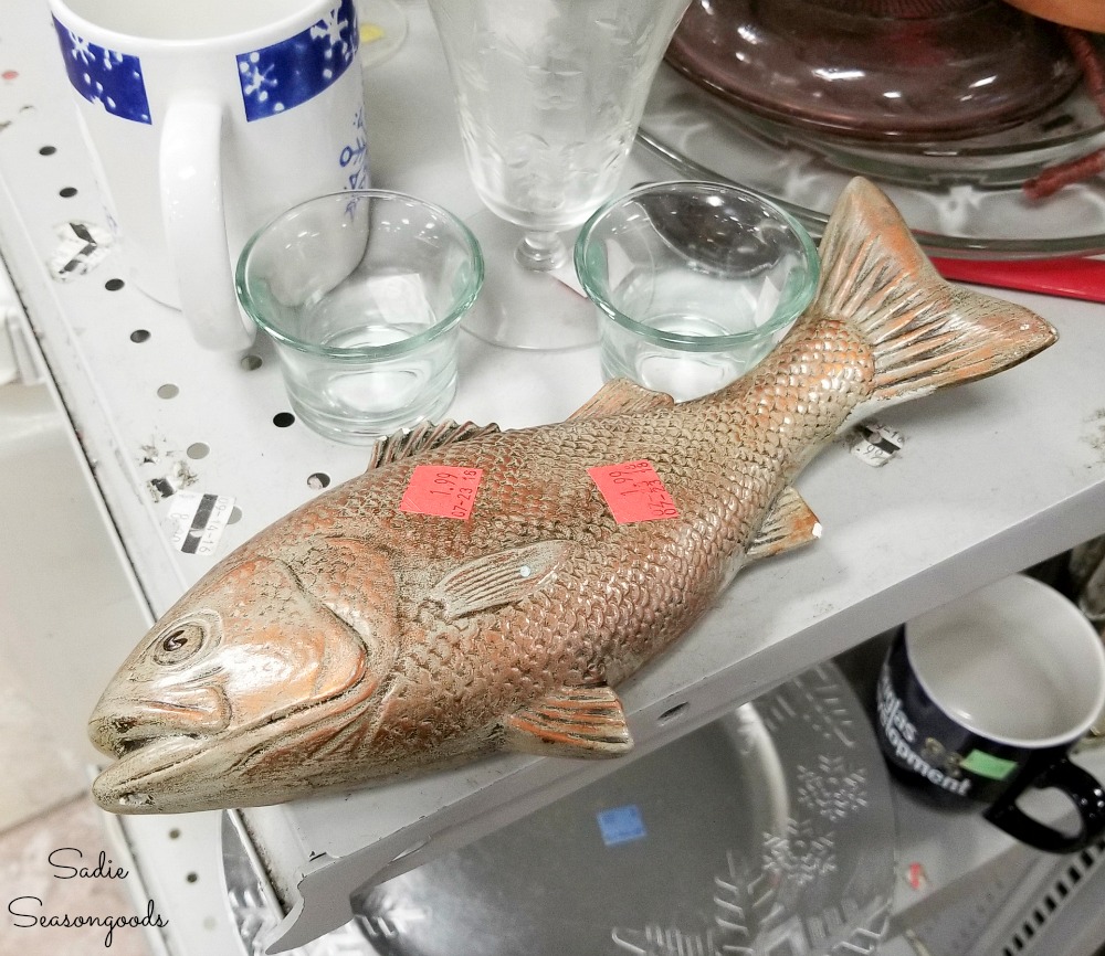 Decorative fish at Goodwill for lake home decor