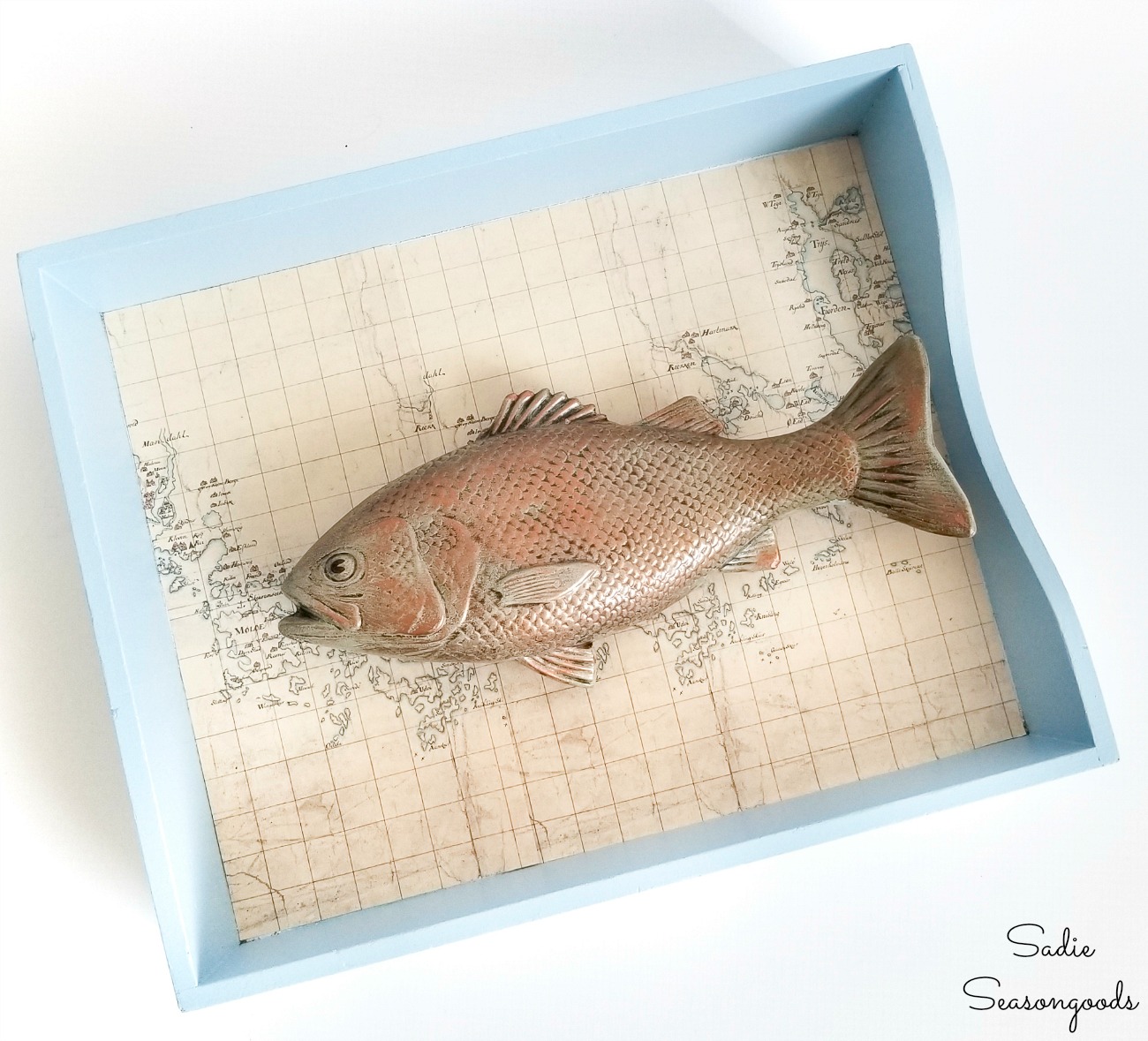 Lake house decor with freshwater fish wall art