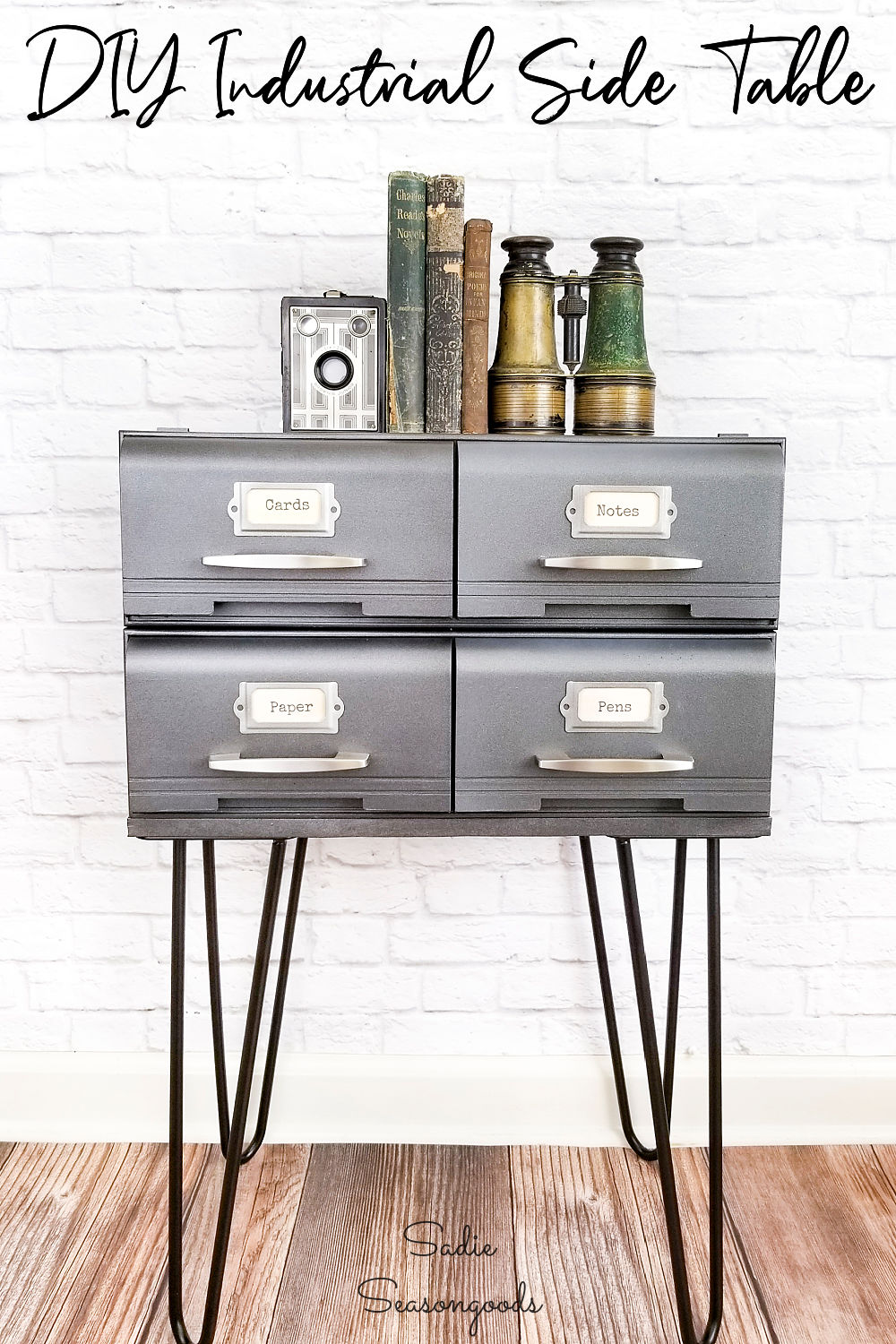 industrial side table