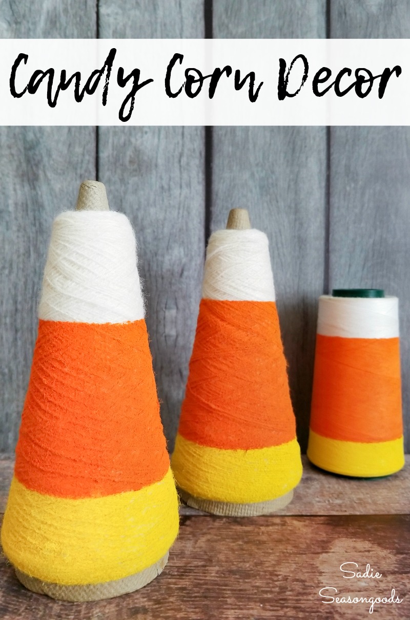 Candy corn decorations as a Halloween craft idea