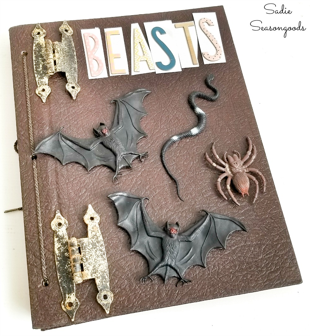 Making an antique spell book for Halloween decor