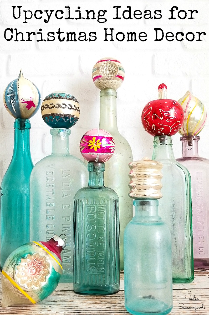 Christmas project for holiday home decor using retro Christmas decorations such as vintage ornaments Christmas project for holiday home decor using retro Christmas decorations such as vintage ornaments