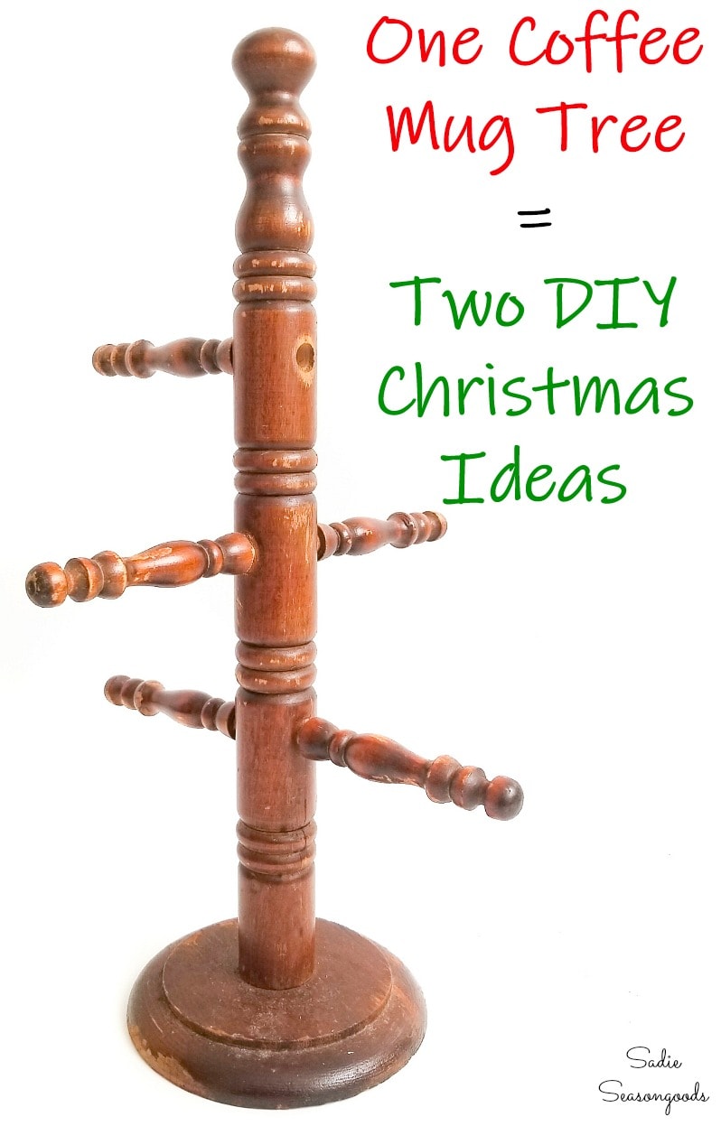 Upcycling ideas for Christmas from a mug holder tree