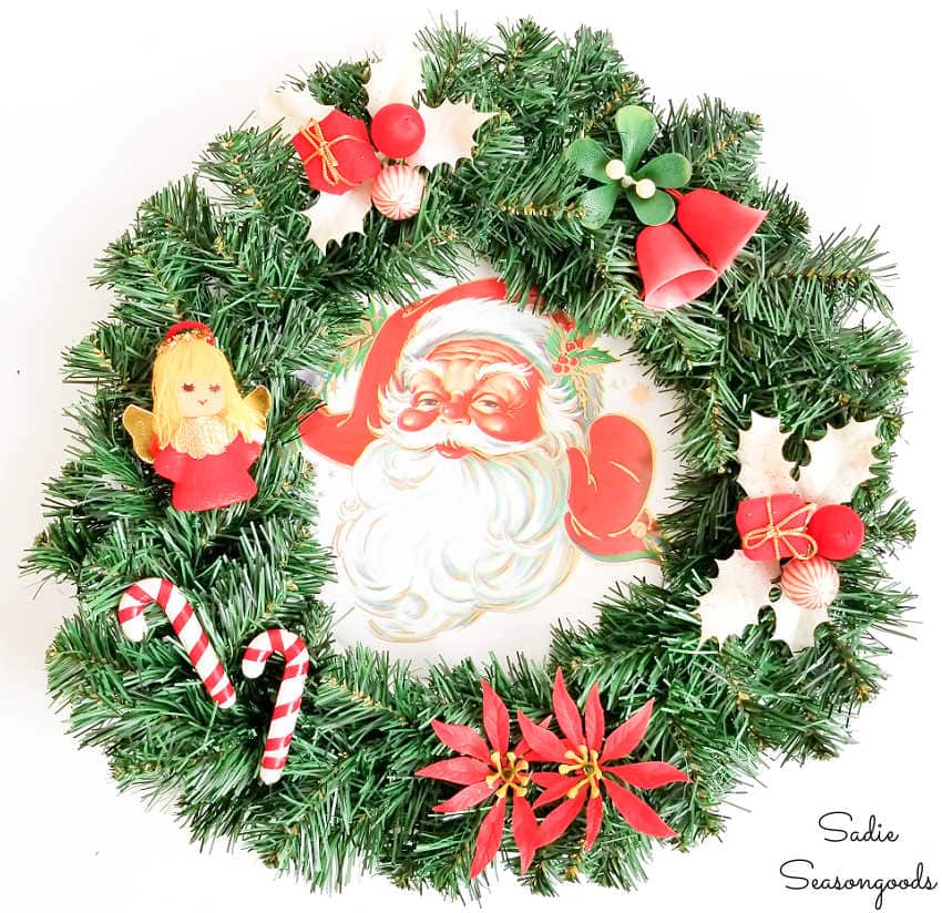 vintage christmas wreath