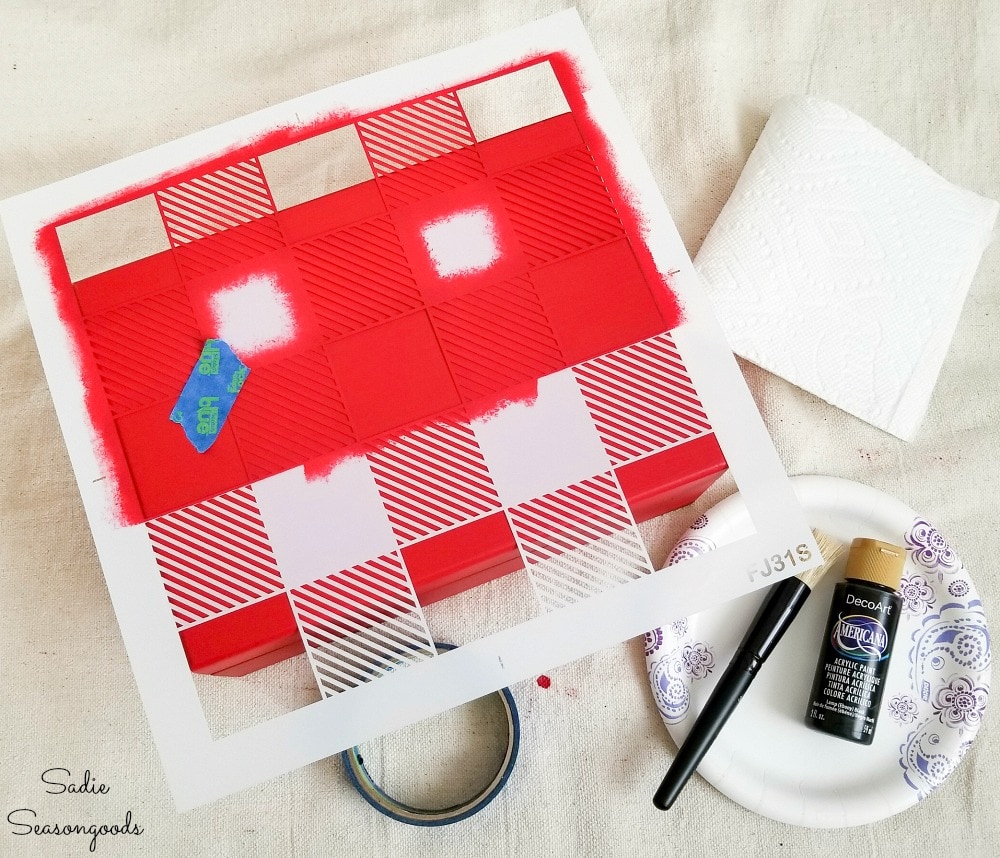 Buffalo plaid stencil from Old Sign Stencils