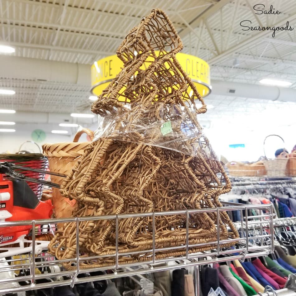 Nesting baskets that look like Christmas trees