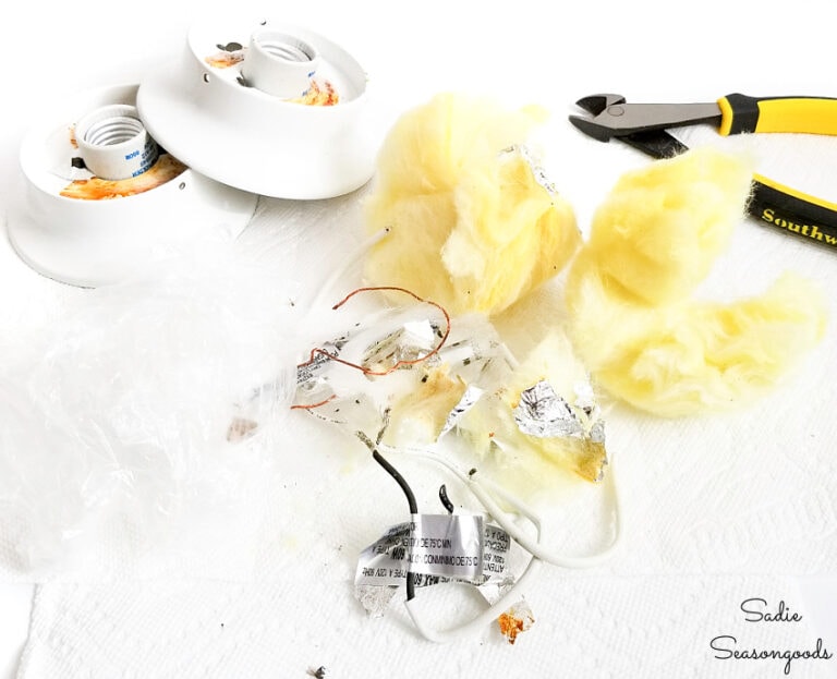 Winter Snow Globes in Jelly Jar Light Fixtures