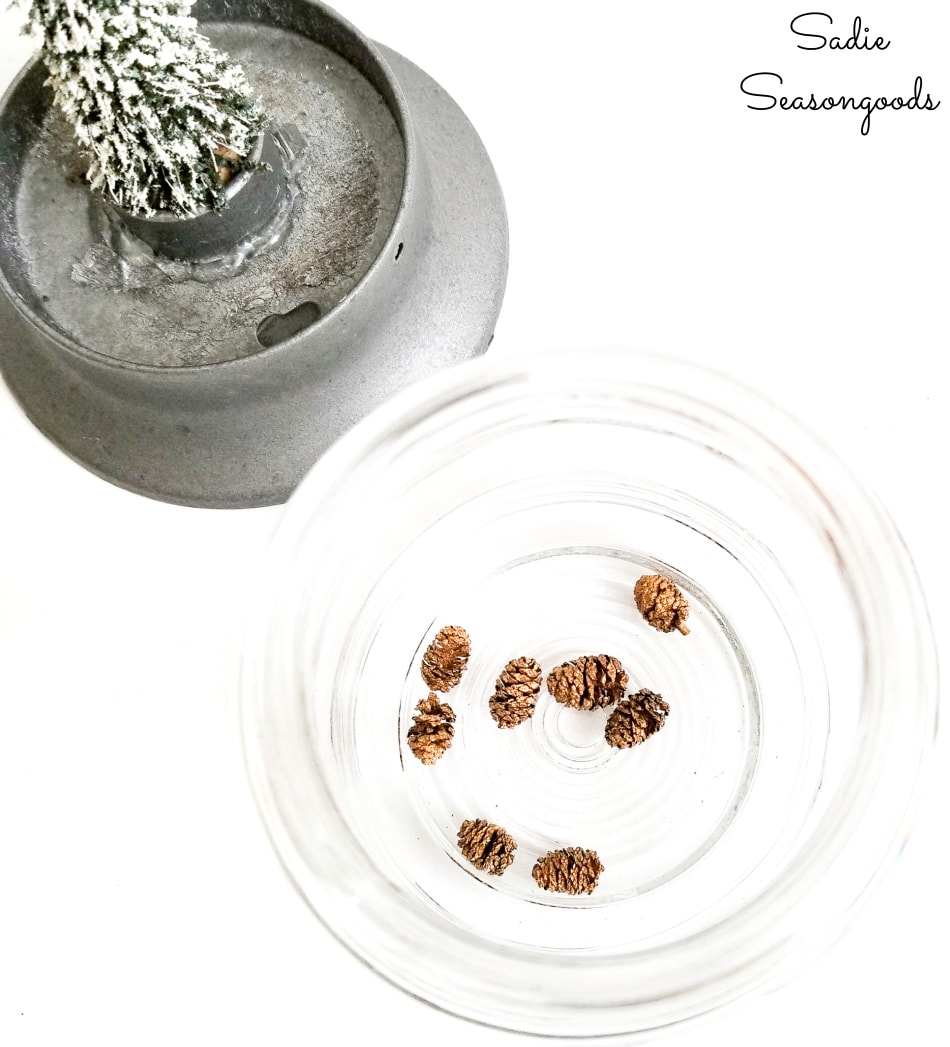 Winter snow globes as January craft ideas