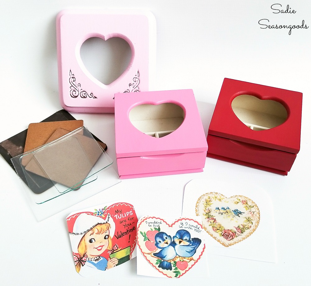 Printable vintage valentines to go in the picture frame jewelry box or ring box