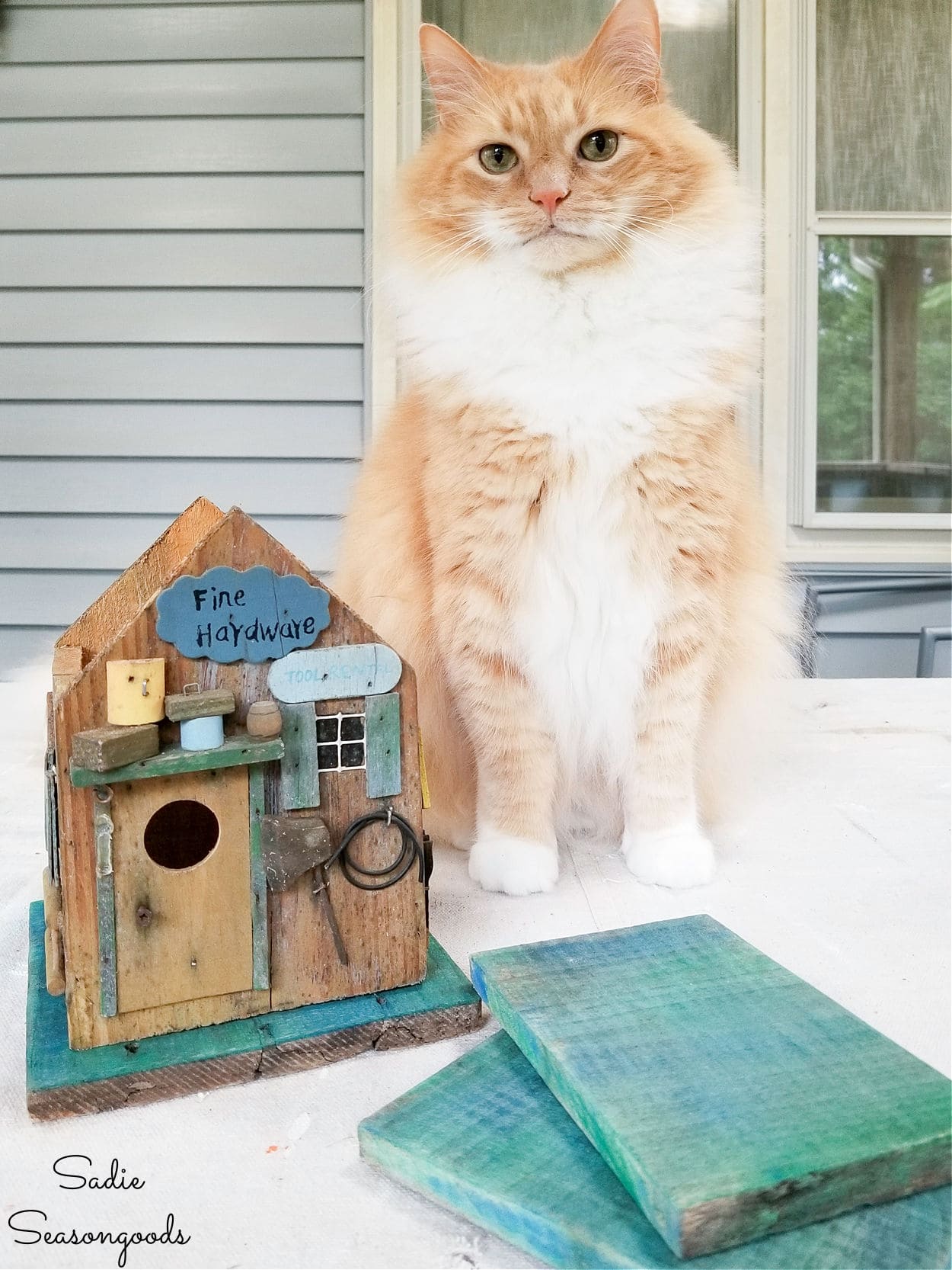 barnwood for a rustic birdhouse