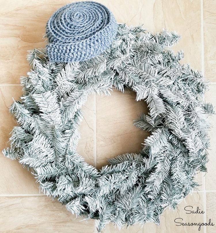 Decorating a wreath for January