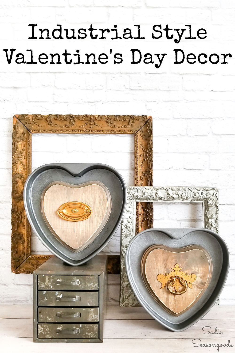 Heart cake pans as Valentine's Day home decor