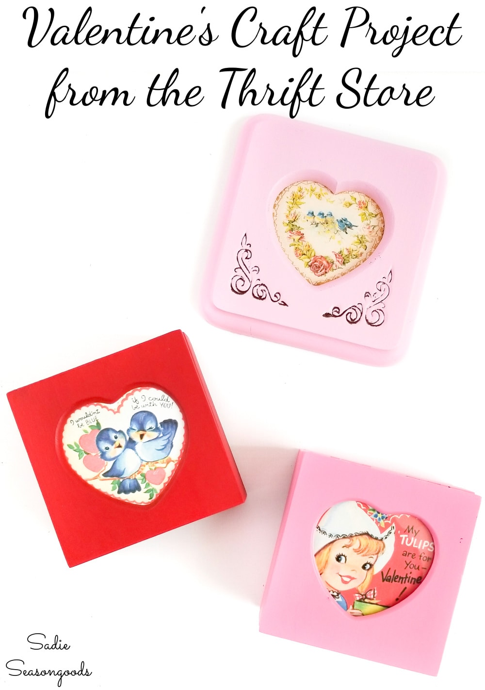 Heart shaped trinket boxes for Valentine's Day