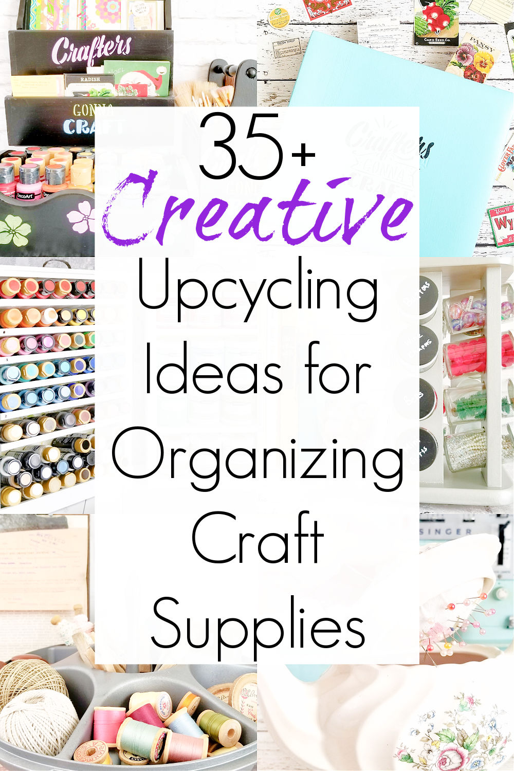 organizing craft supplies and craft supply storage