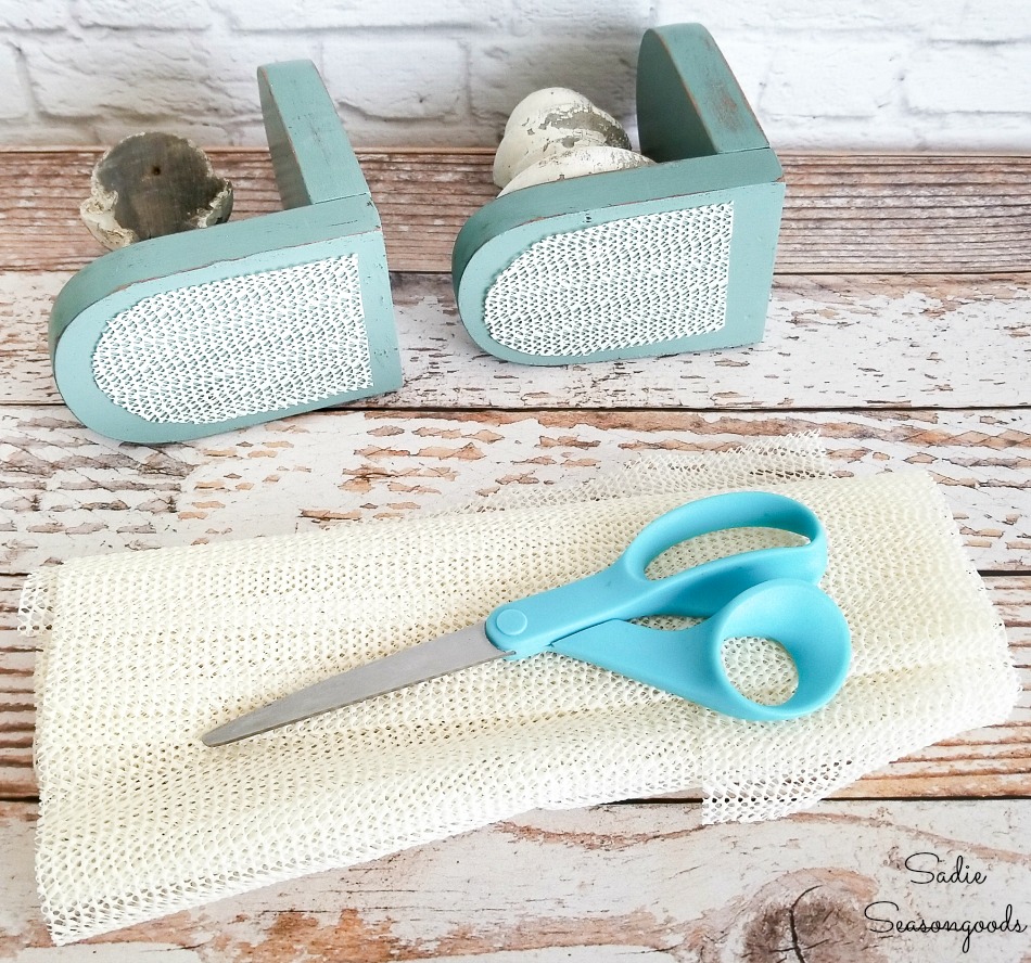 Shelf liner on the bottom of wood bookends to keep them from sliding