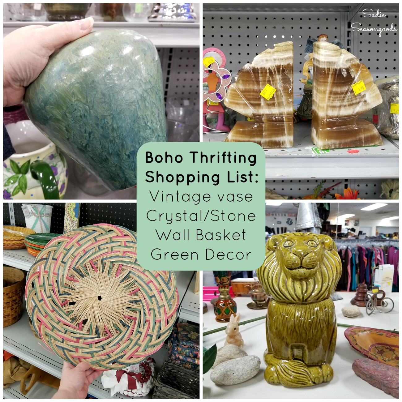 Thrift Store finds for boho room decor and bohemian style decor